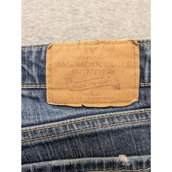 American Eagle Outfitters Hipster Jeans Womens 33 Blue Low Rise Bootcut 33x32 - Picture 11 of 16